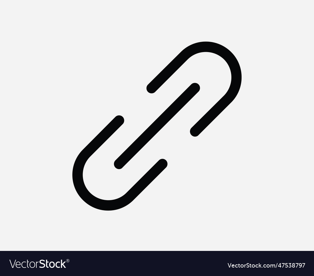 Attachment link icon chain connection attach file vector image Attachment link icon chain connection attach file