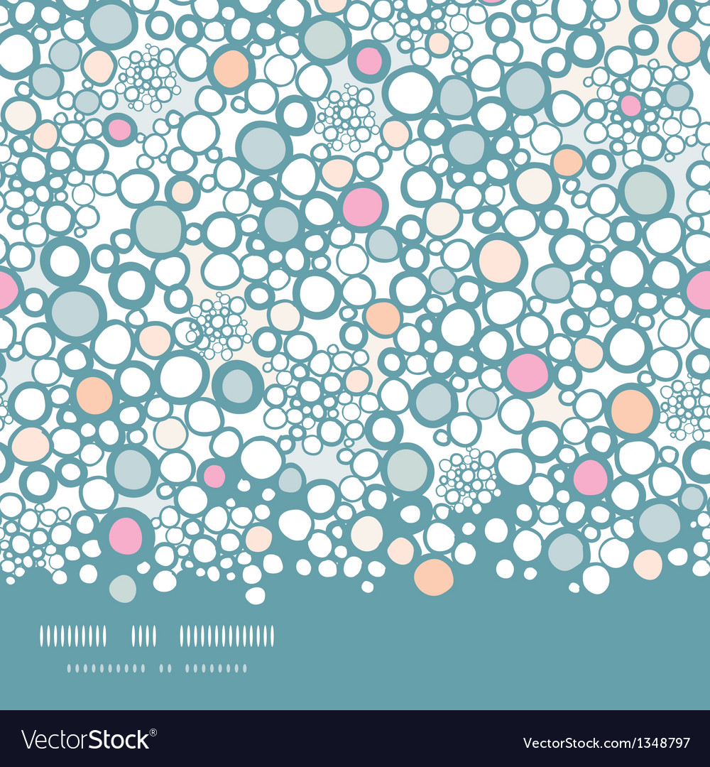 Colorful bubbles horizontal seamless pattern