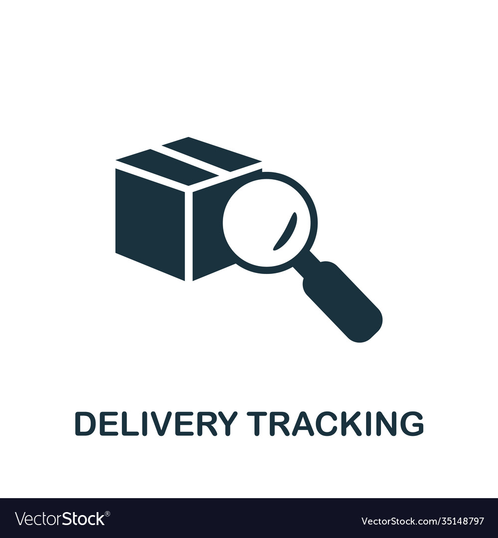 Delivery tracking icon simple element from vector image Delivery tracking icon simple element from