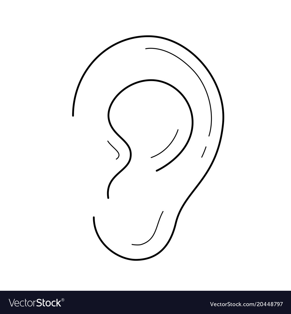 Ear line icon