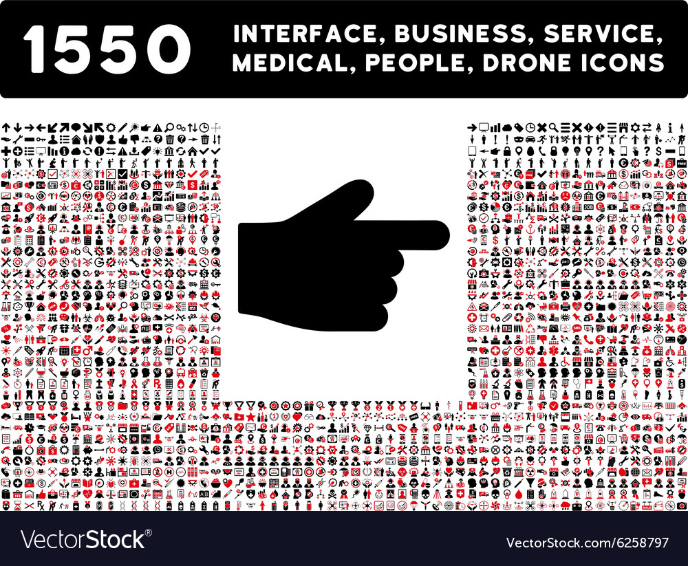 Index finger icon and more interface business