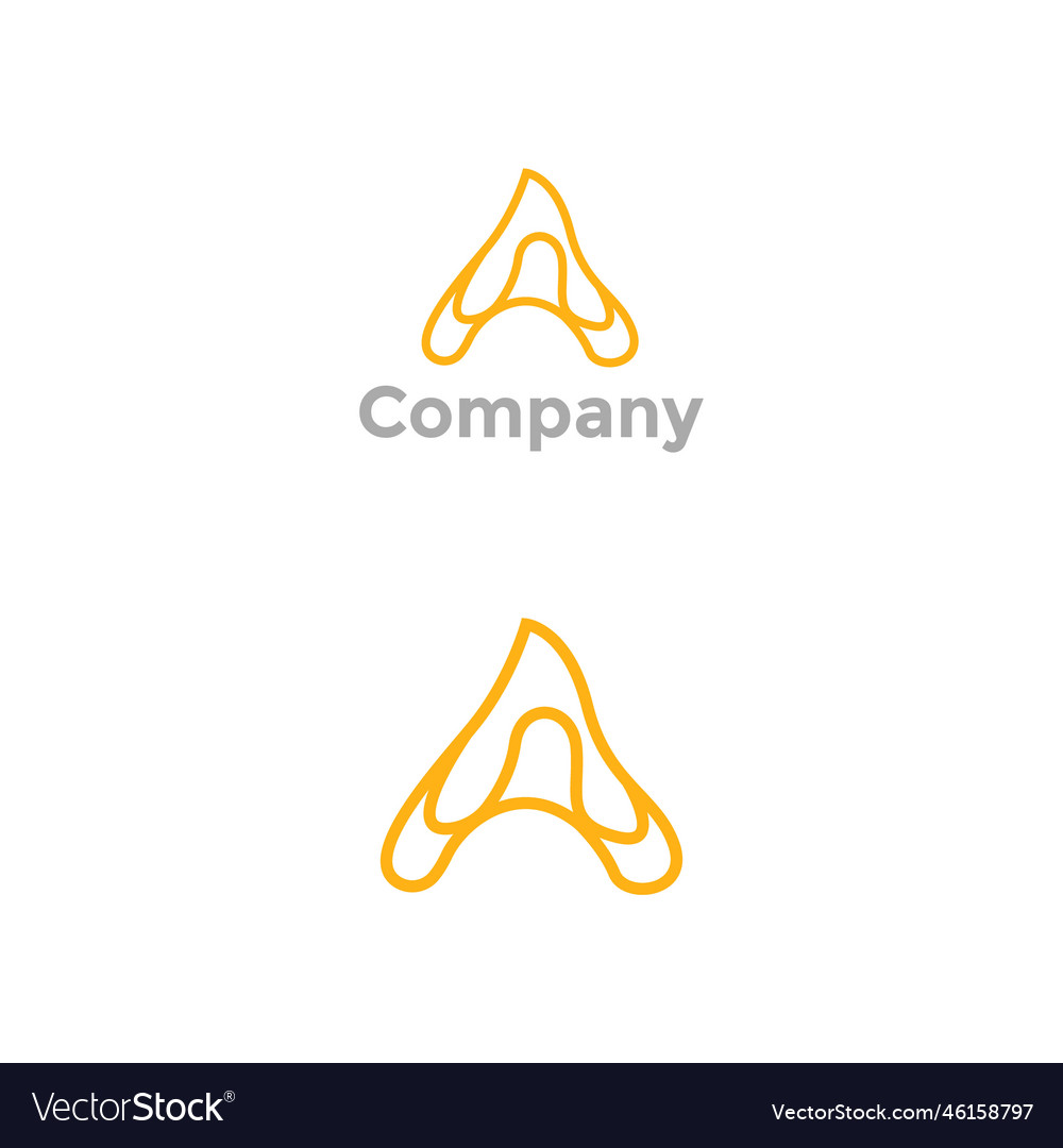 Letter a with strok line icon logo design Vector Image Letter a with strok line icon logo design