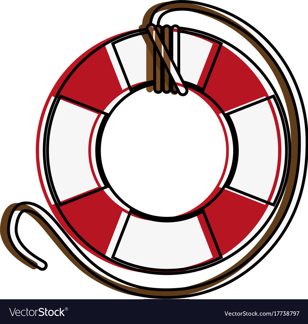 Life preserver icon image Royalty Free Vector Image