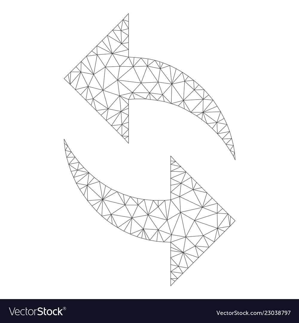 Mesh refresh icon vector image Mesh refresh icon