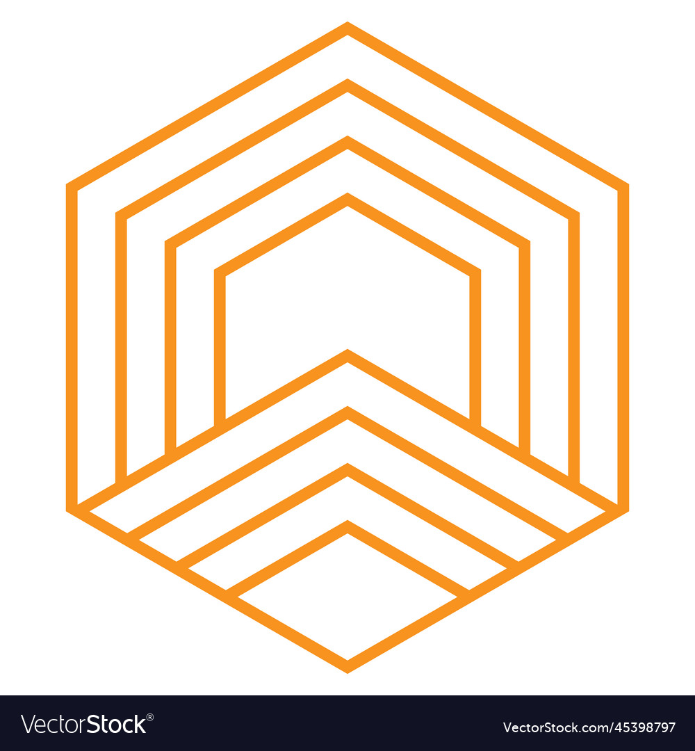 Modern geometric hexagonal shape design Vector Image Modern geometric hexagonal shape design