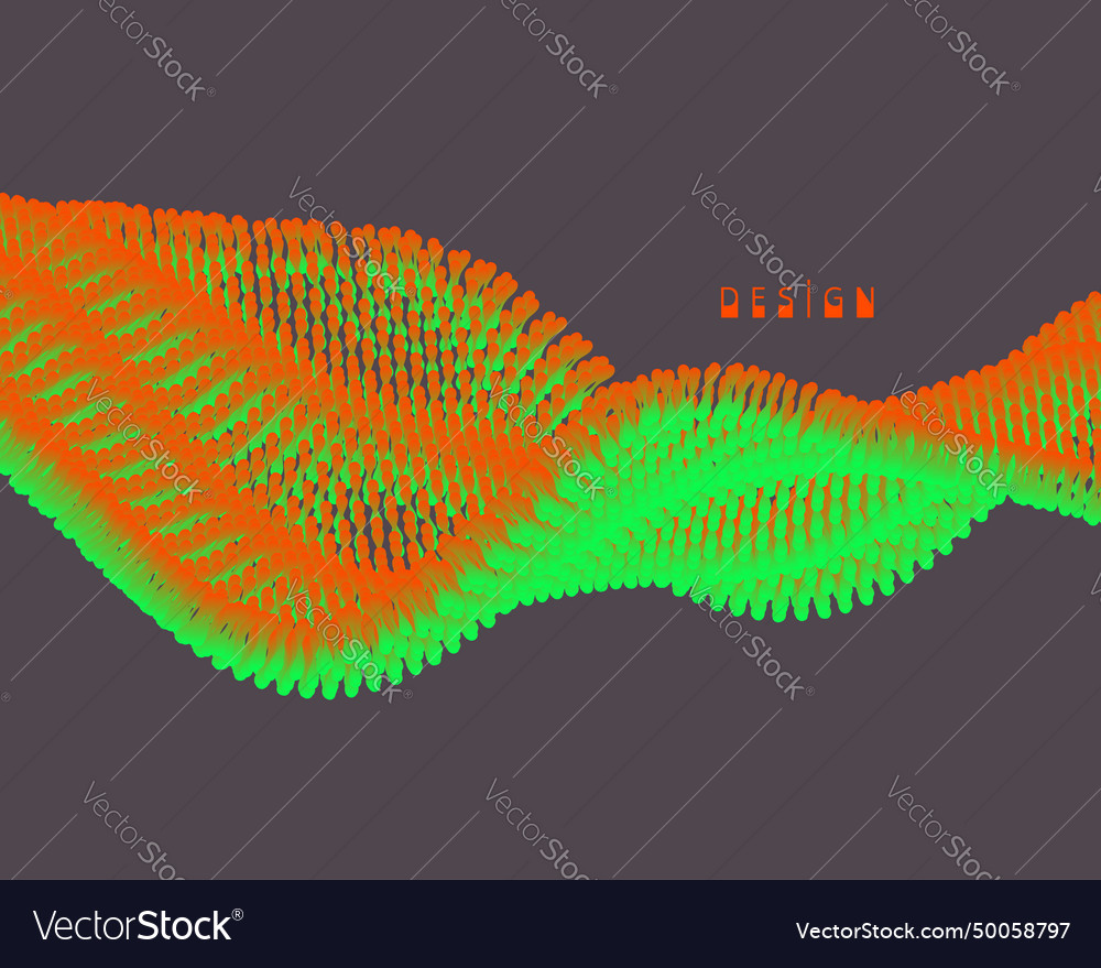 Molecular wave abstract background with dynamic vector image Molecular wave abstract background with dynamic