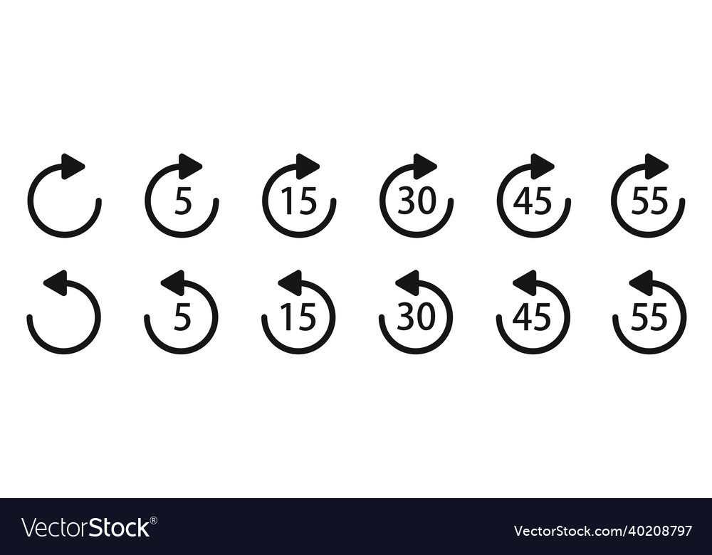 Replay icon for application and web or media Vector Image Replay icon for application and web or media