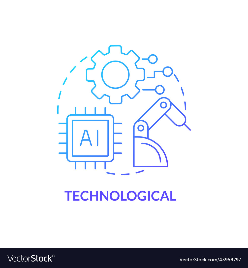 Technological blue gradient concept icon Vector Image