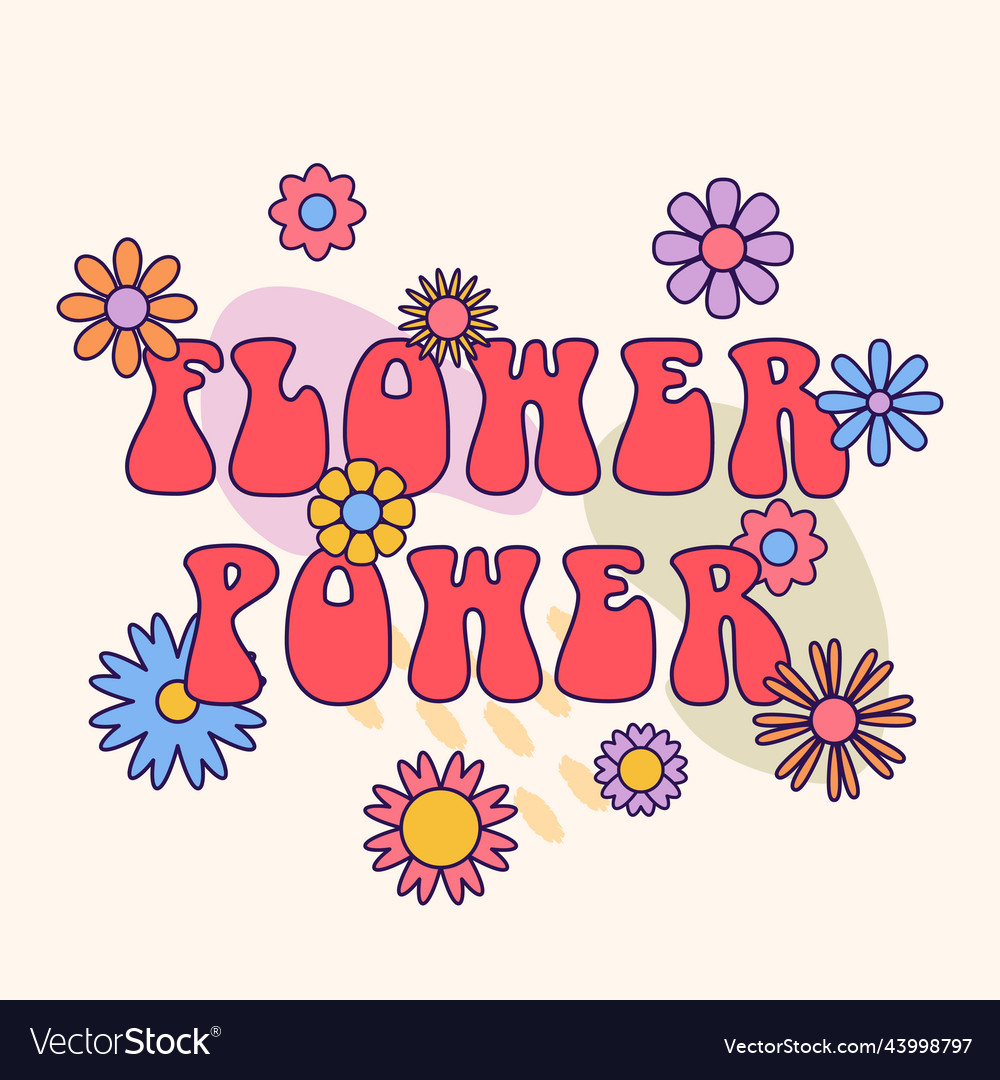 Trendy funny abstract retro 60s 70s hippie groovy Vector Image