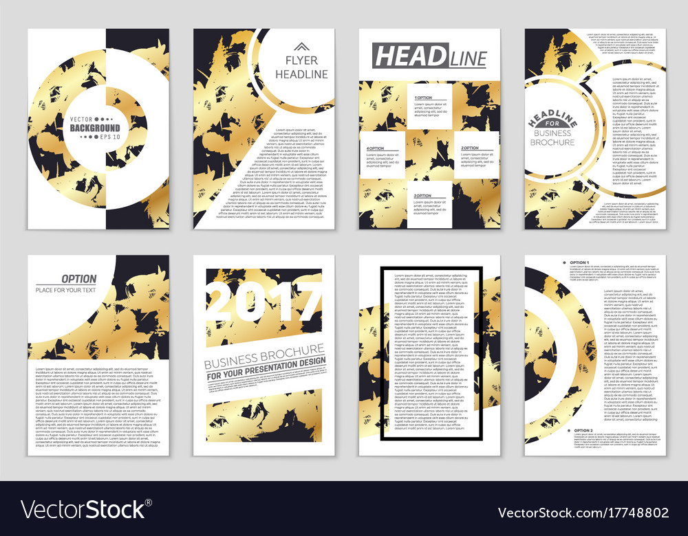 Abstract layout background set for art