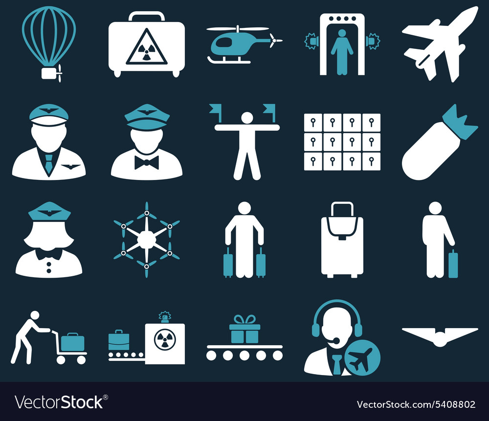 Airport icon set