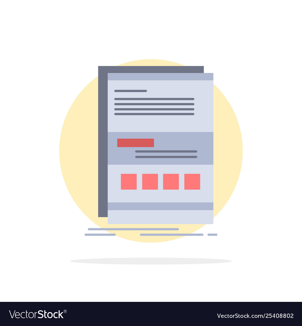 Browser dynamic internet page responsive flat vector image Browser dynamic internet page responsive flat