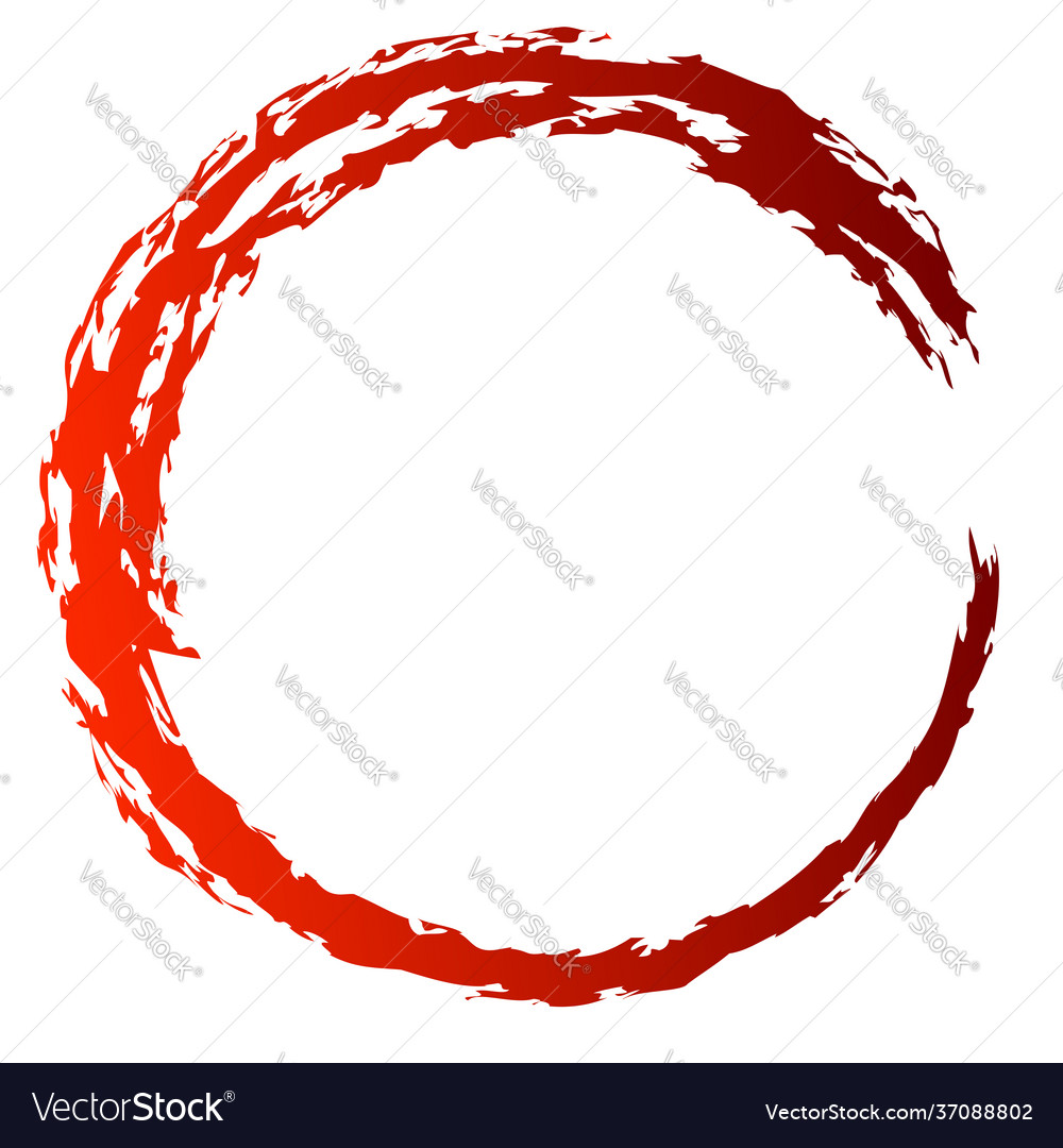 Grungy paint ink stain circle splatter splash Vector Image