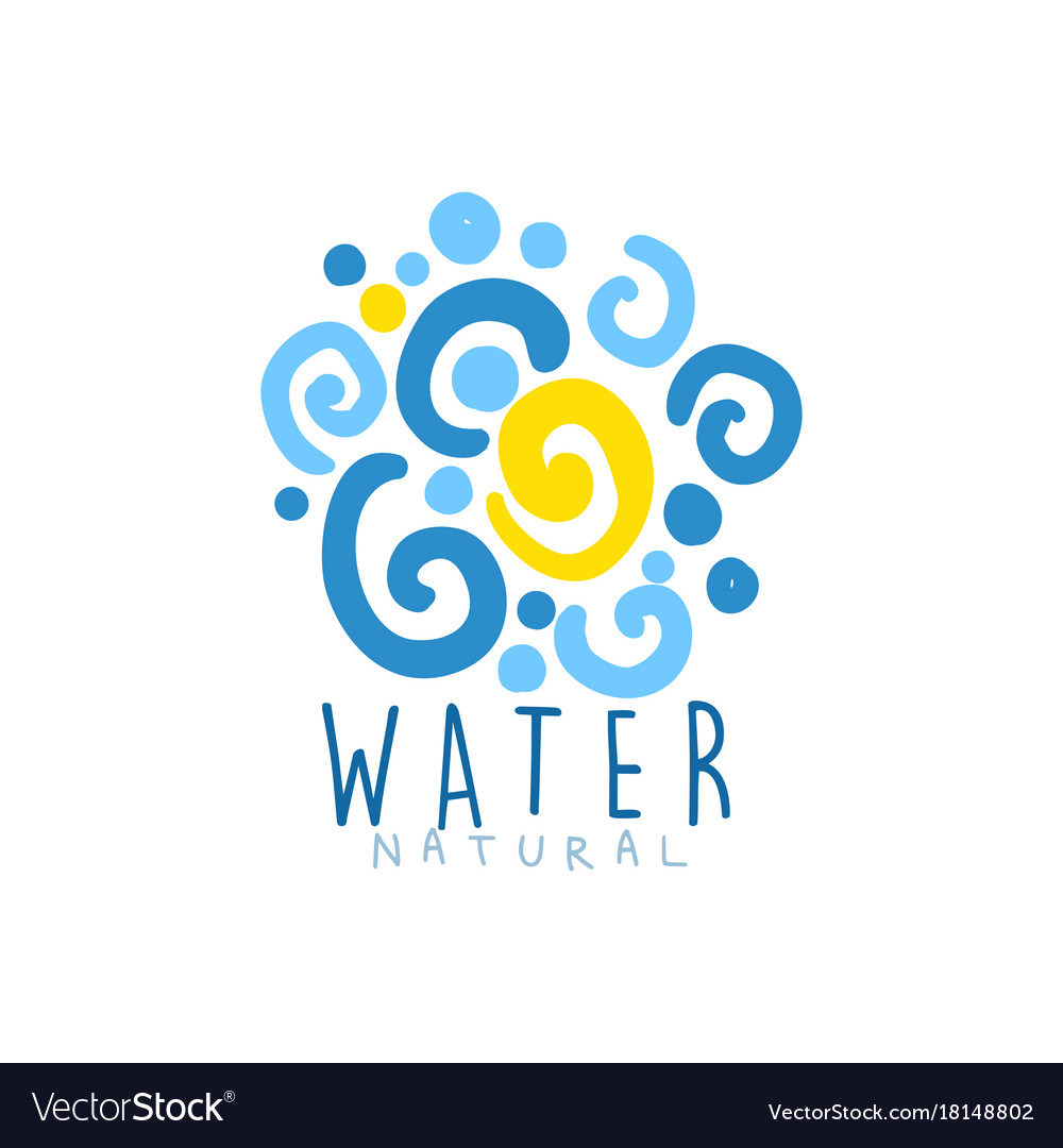 Hand drawn patterned whirlpool water for logo