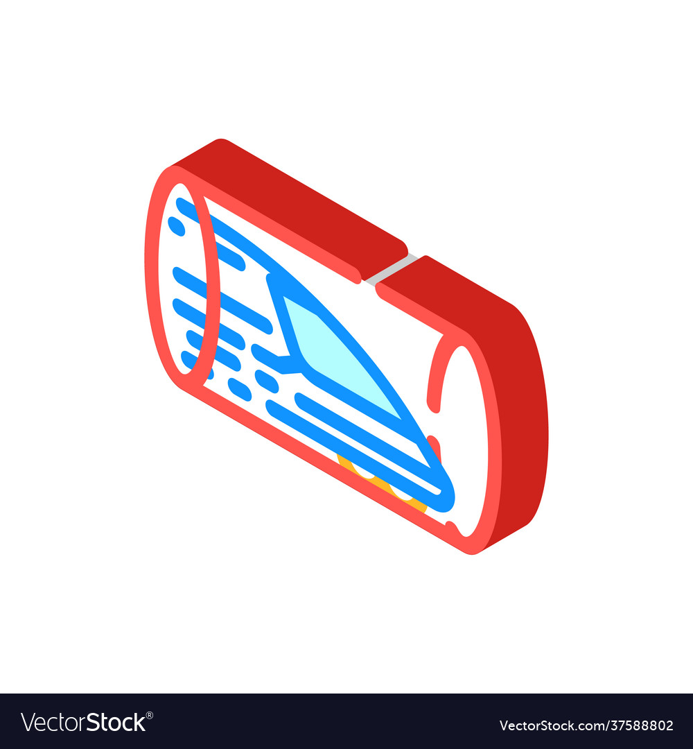Hyperloop railway isometric icon vector image Hyperloop railway isometric icon
