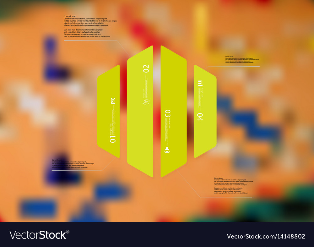 Infographic template with hexagon vertically