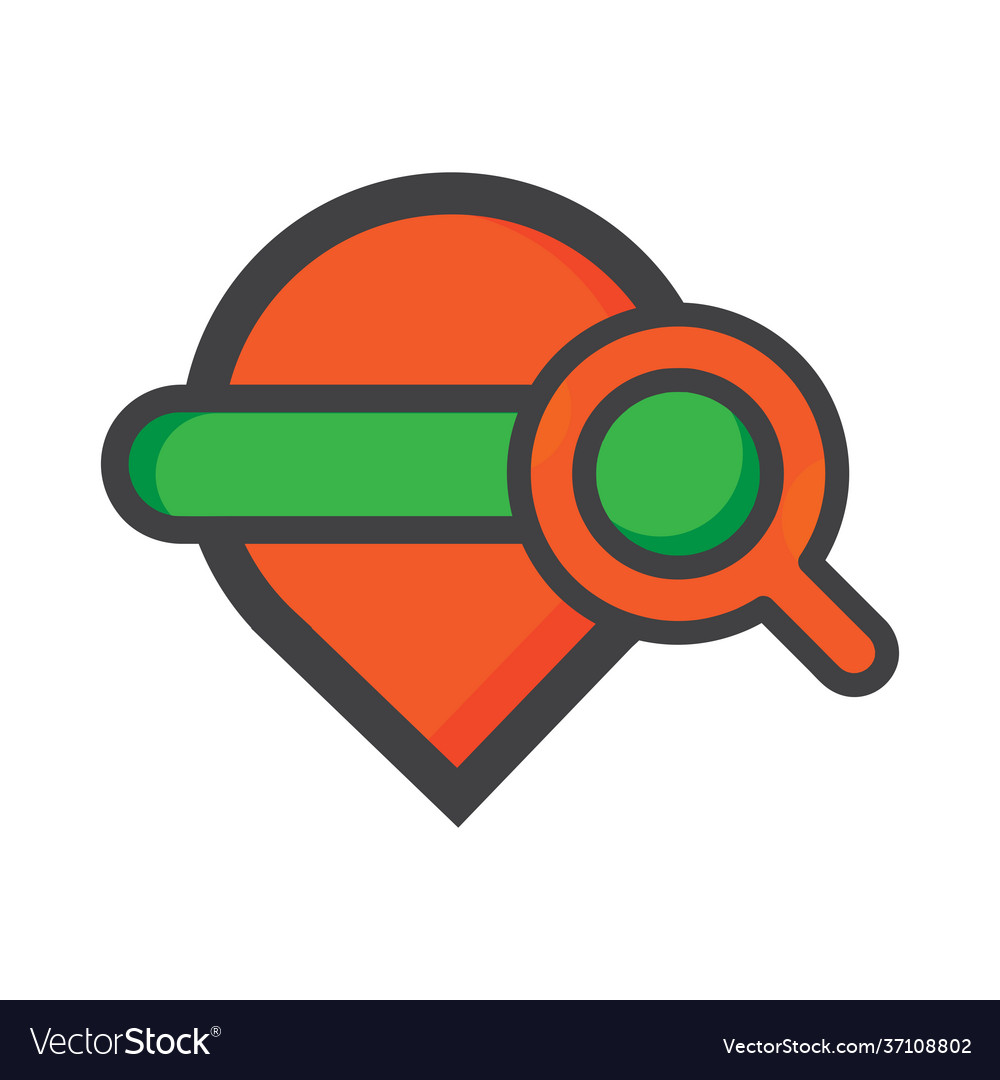 Location with search icon can use vector image Location with search icon can use