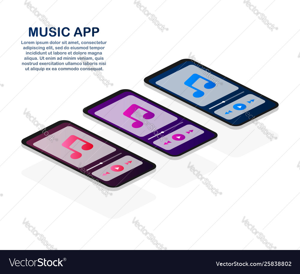 Mobile application interface music player