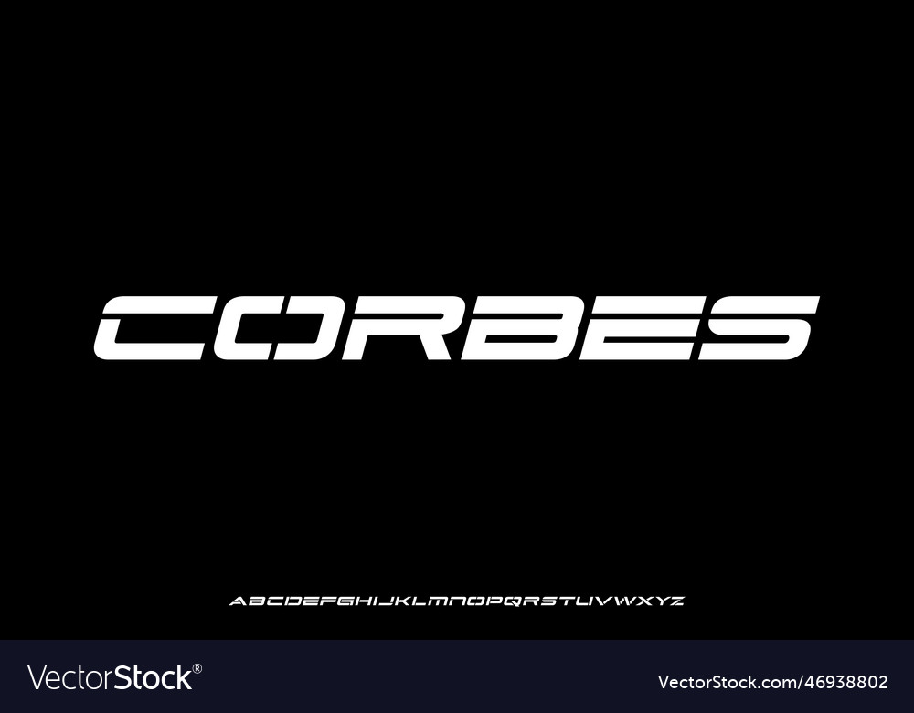 Modern slant futuristic display font