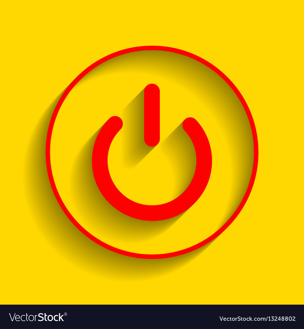 On off switch sign red icon with soft Royalty Free Vector