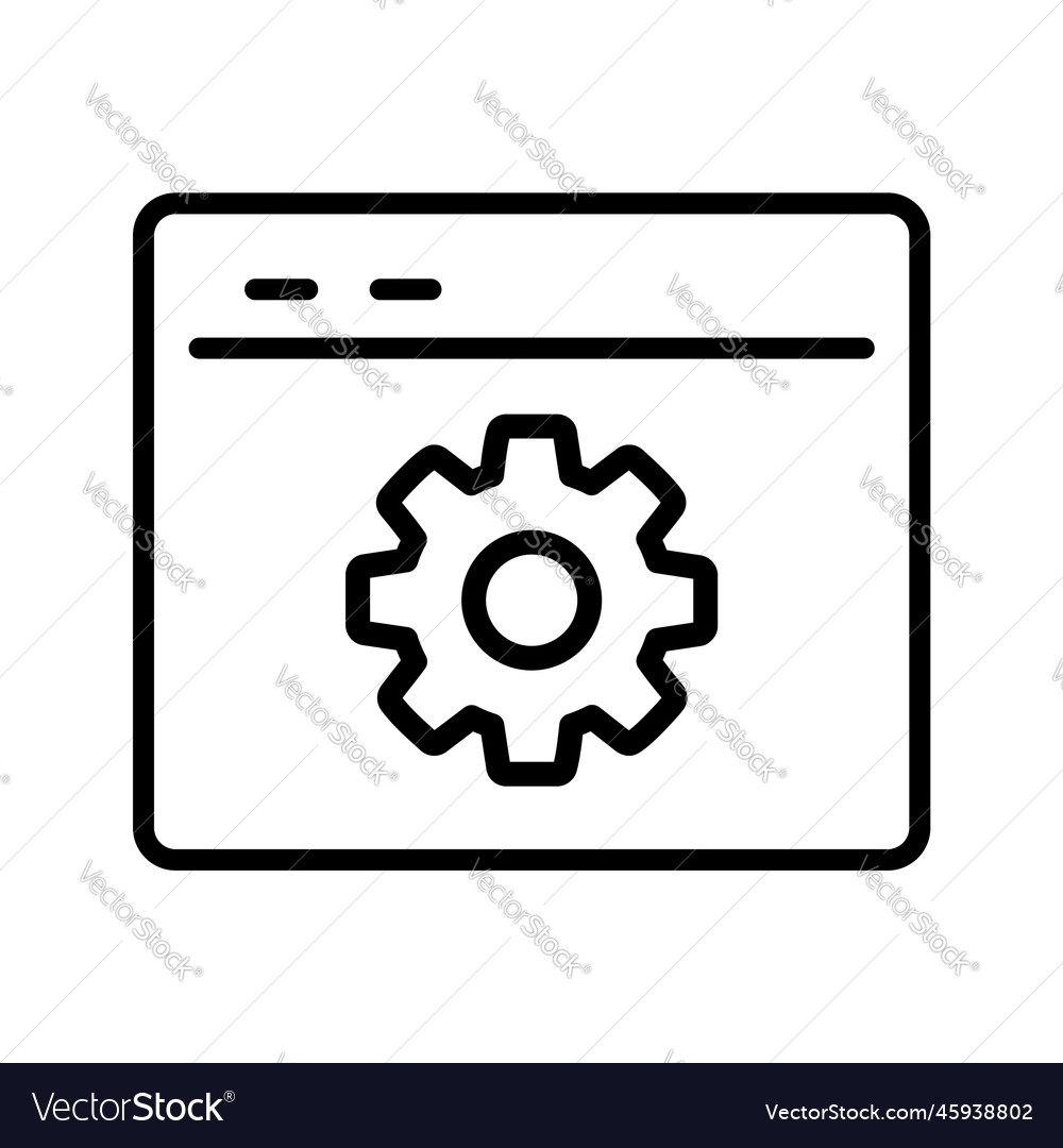 Outline seo setting tool icon vector image Outline seo setting tool icon