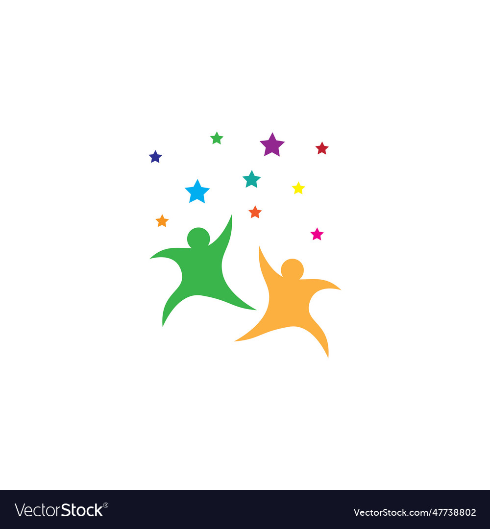 People star logo and symbol Royalty Free Vector Image