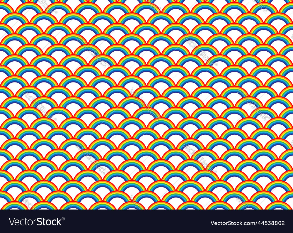 Rainbow pattern seamless colorful background vector image Rainbow pattern seamless colorful background