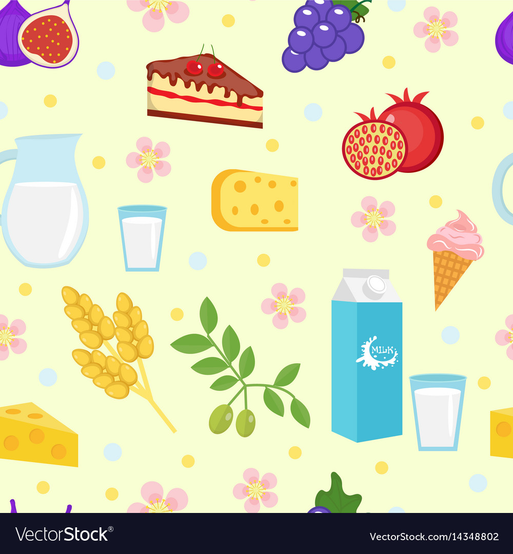 Shavuot seamless pattern background