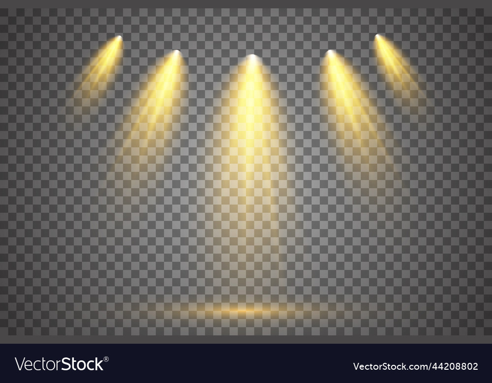 Spotlights Scene Light Effects Glow Royalty Free Vector