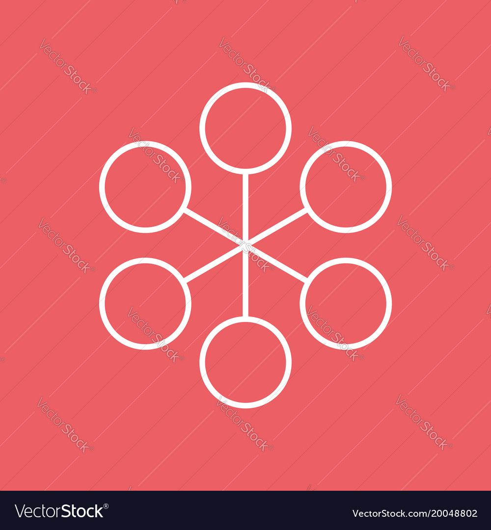 Structure simple flat icon on red background