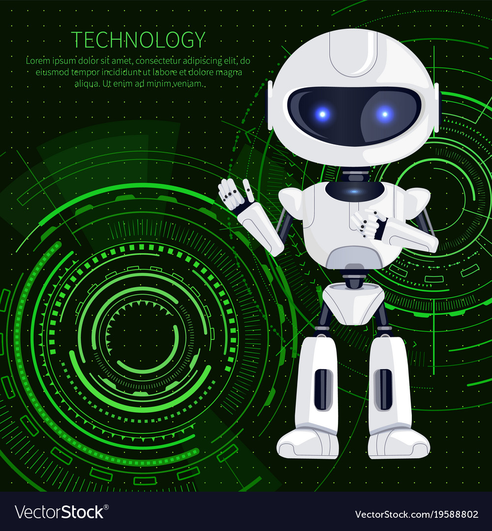 Technology robot and text