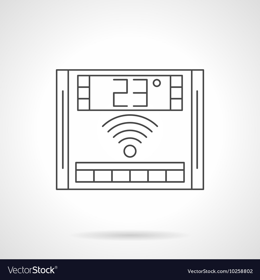 Temperature controller flat line icon