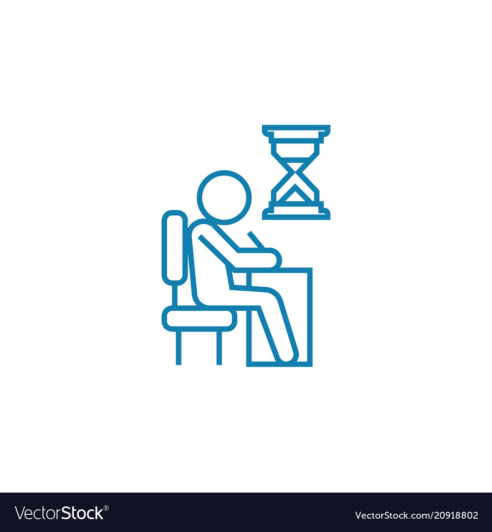 Urgent assignment linear icon concept vector image Urgent assignment linear icon concept