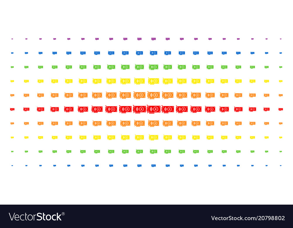 Video gpu card spectrum halftone array