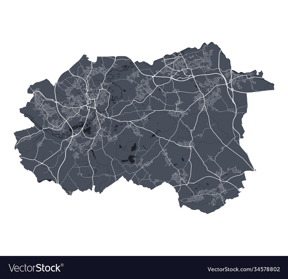 Wakefield map detailed city