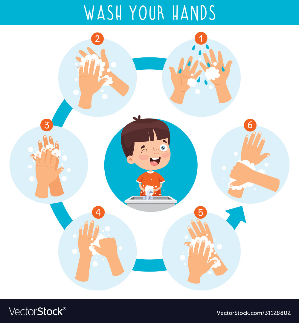 Washing hands Royalty Free Vector Image - VectorStock