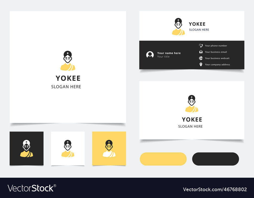 Yokee logo design with editable slogan branding vector image Yokee logo design with editable slogan branding