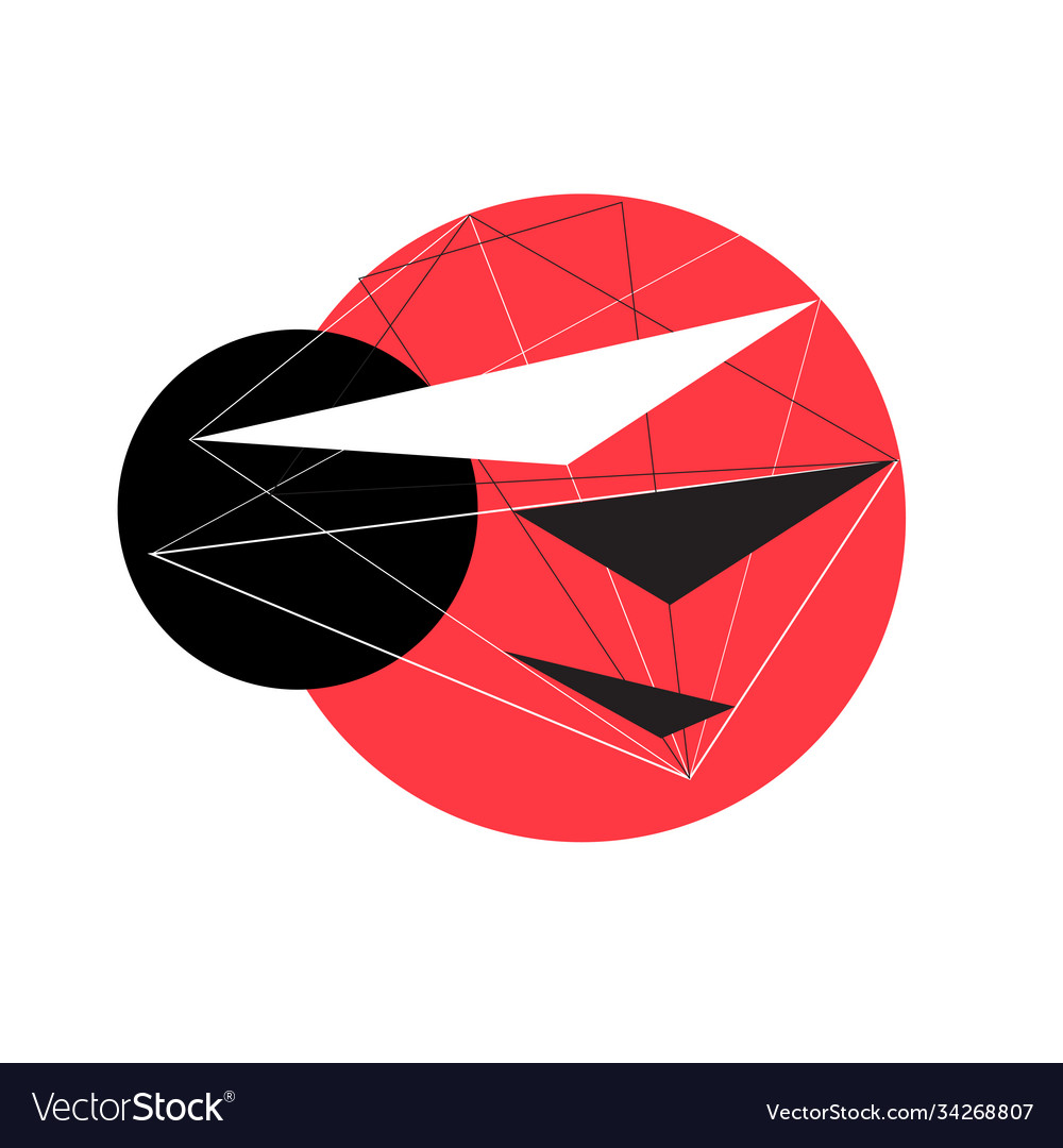 Abstract background with different geometric