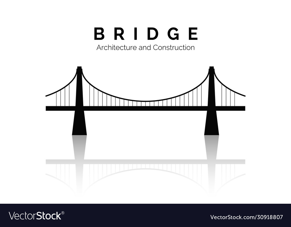 Bridge icon bridge architecture and constructions Vector Image