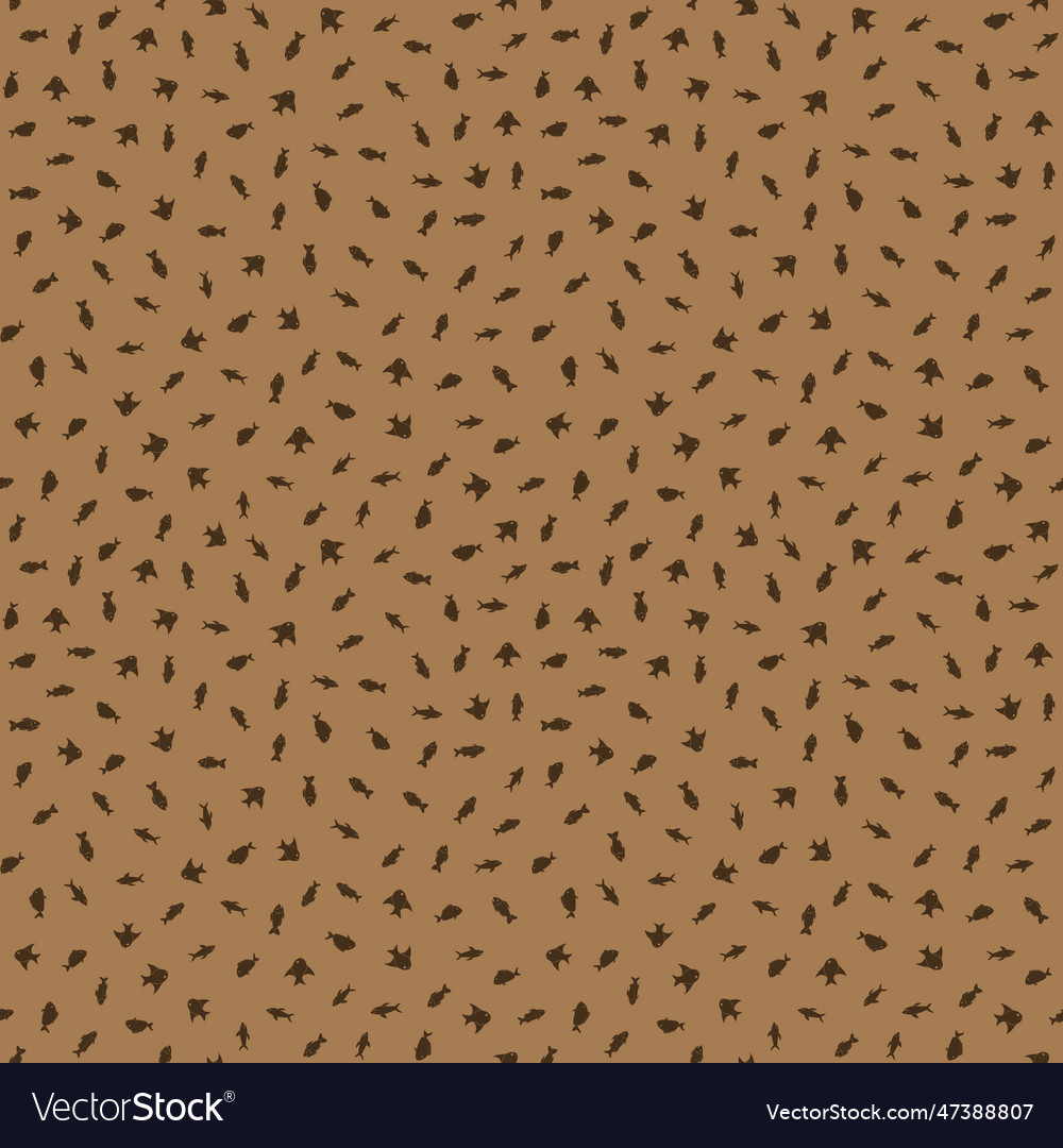 Fish seamless pattern background vector image Fish seamless pattern background