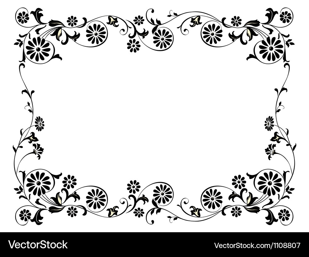 Floral frame Royalty Free Vector Image - VectorStock