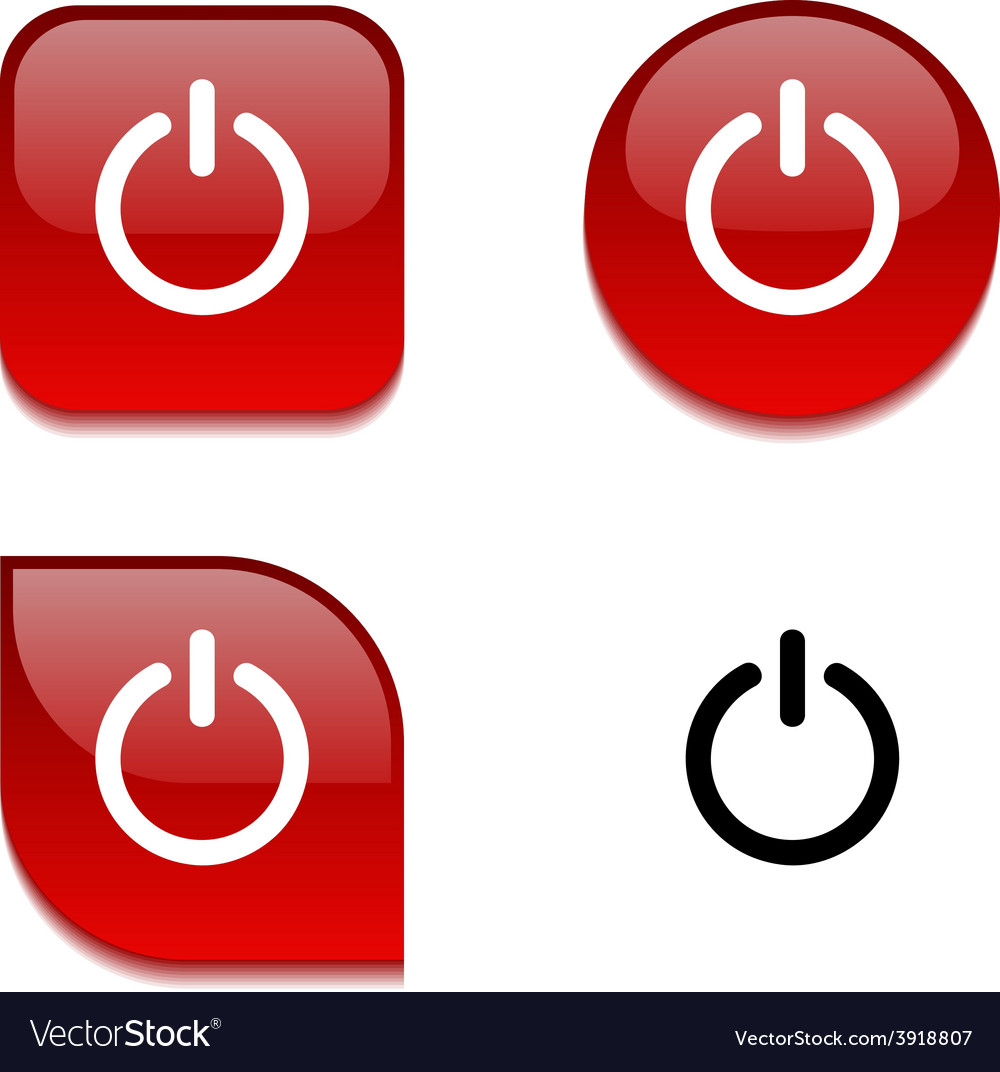 Glossy Red Switch Button