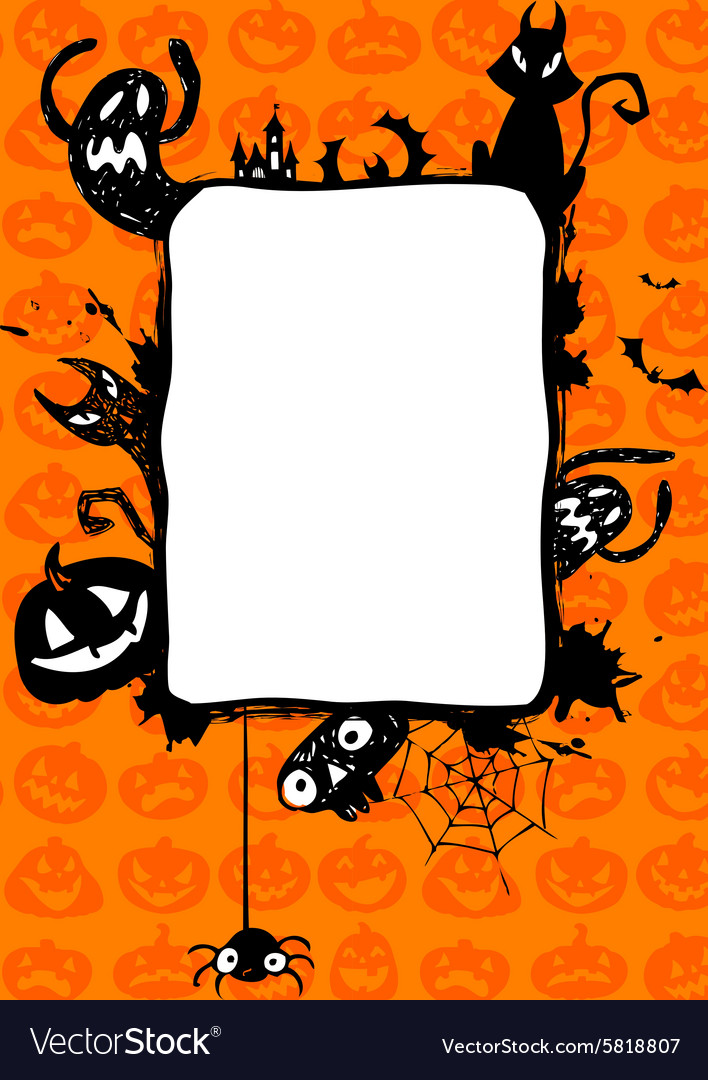 Halloween frame Royalty Free Vector Image - VectorStock