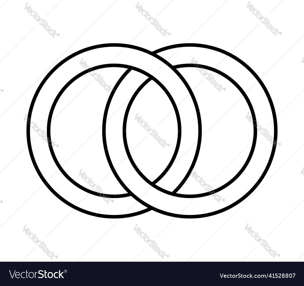 Interlace interconnected intersecting circles Vector Image Interlace interconnected intersecting circles
