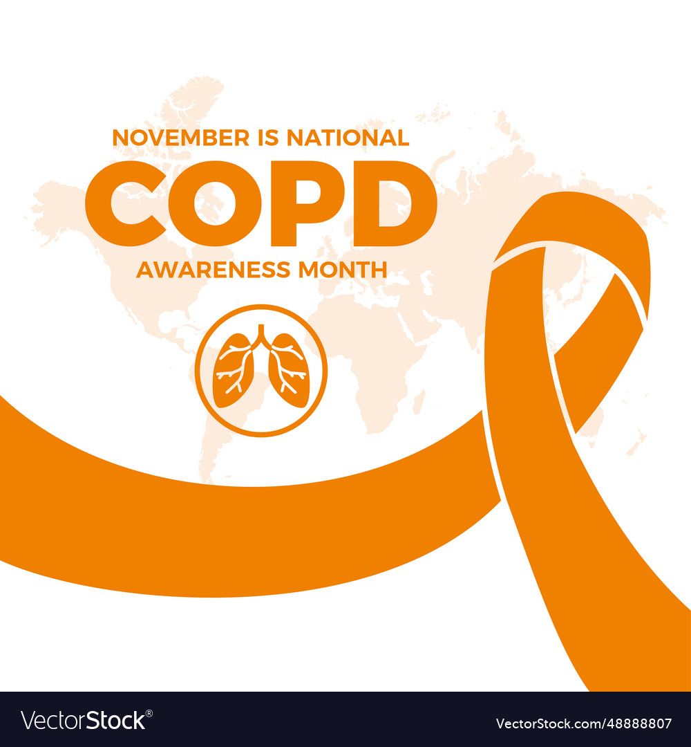 National copd awareness month poster Royalty Free Vector