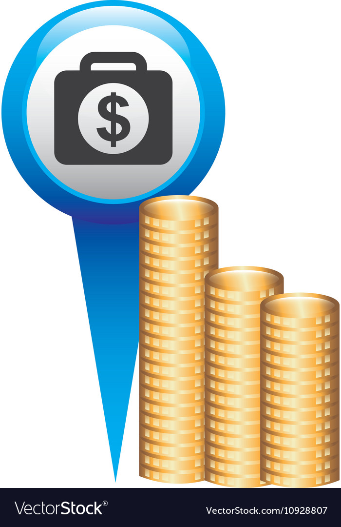 Pin pointer with money icon