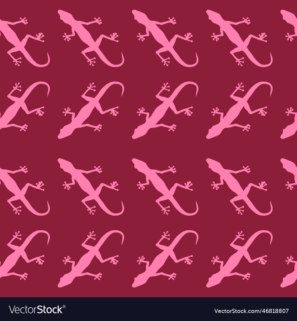 Seamless pattern with gecko lizards endless Vector Image Seamless pattern with gecko lizards endless