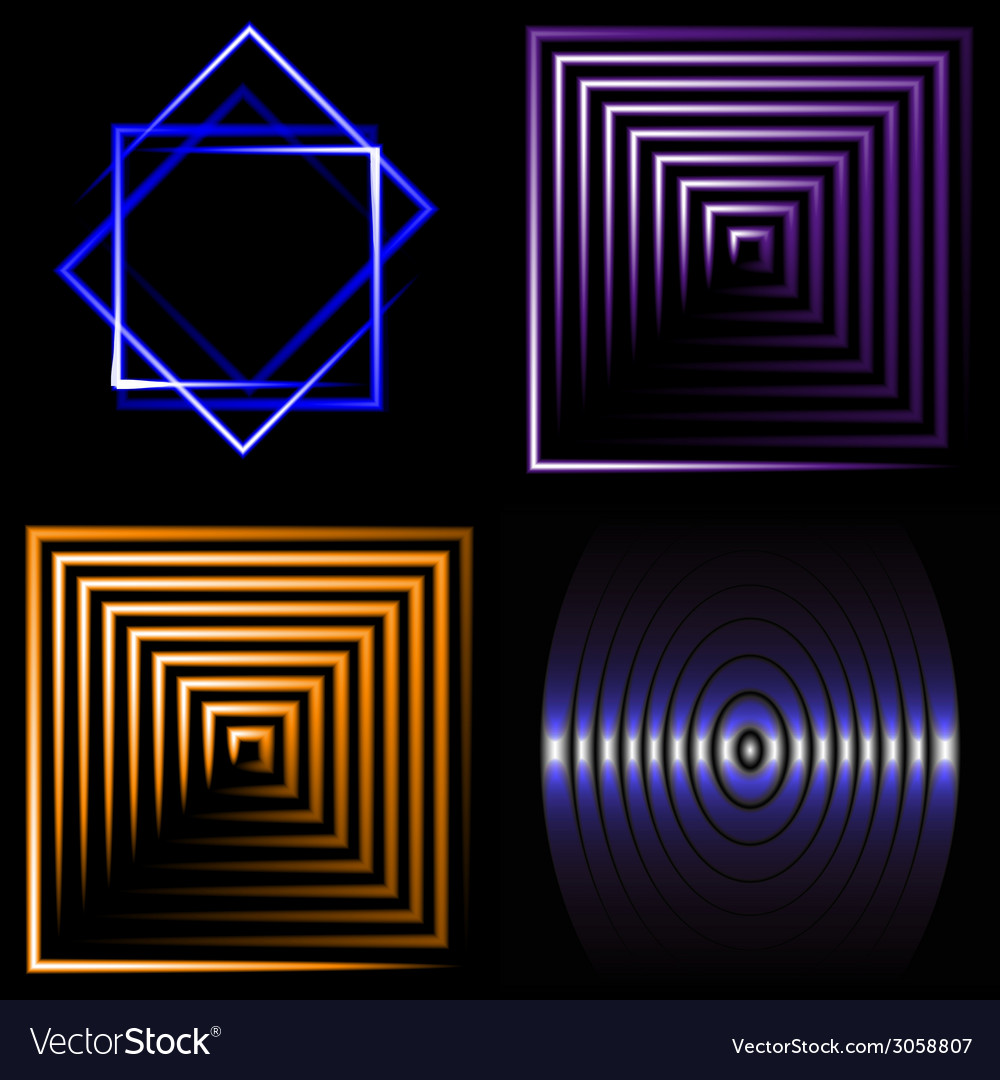 Set of colorful abstract background with blurred