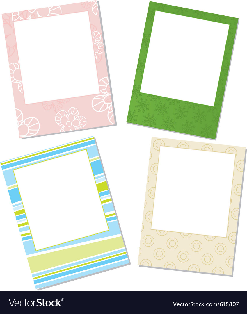 Template photo frames Royalty Free Vector Image