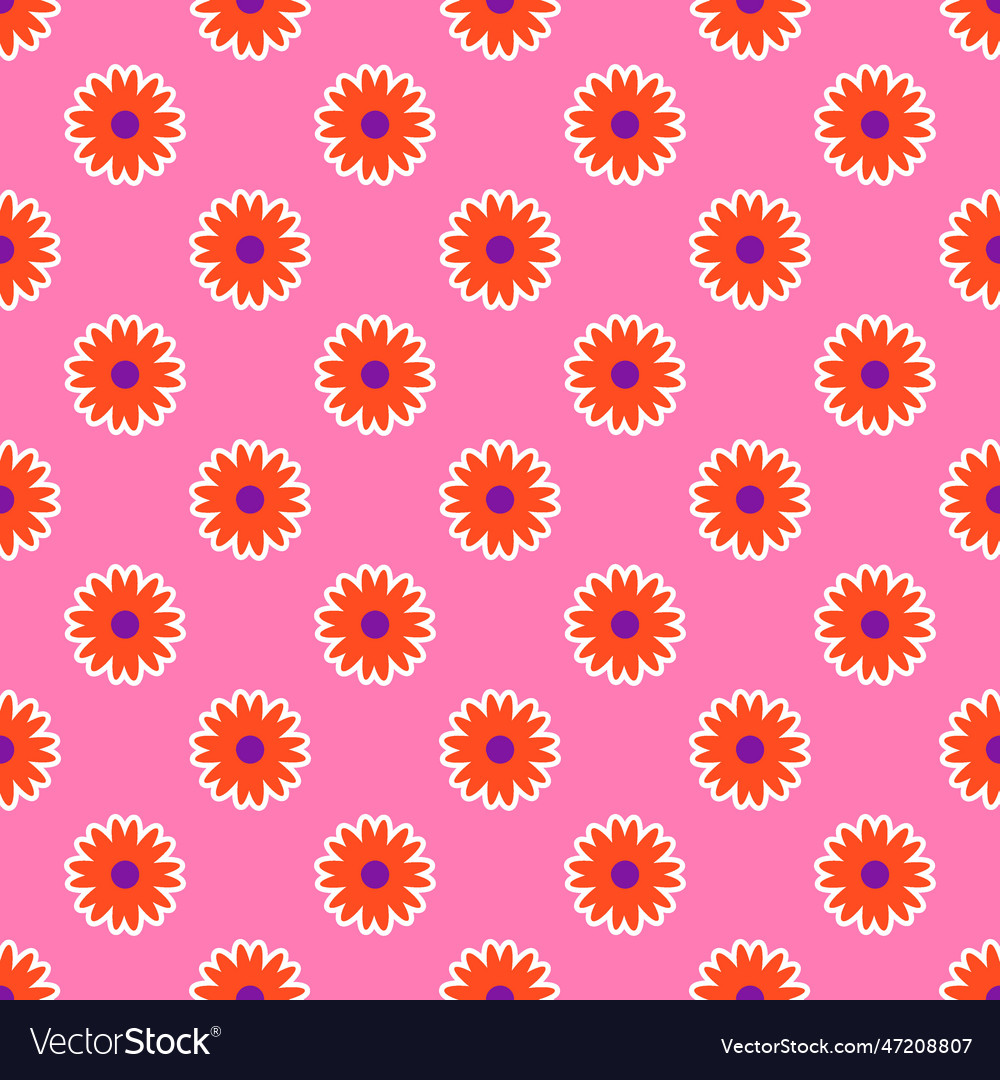 Y2k floral pattern funny funky retro flowers